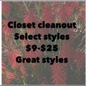 Closet clear out. Huge markdowns on new clothing